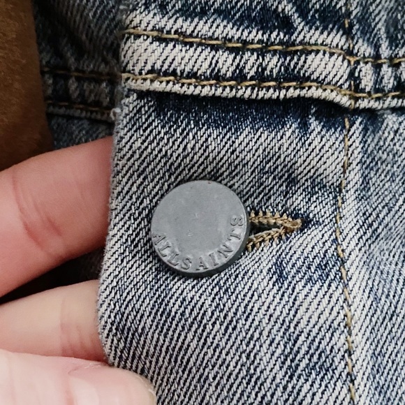 All Saint Frame Denim & Suede Jacket - Picture 13 of 16